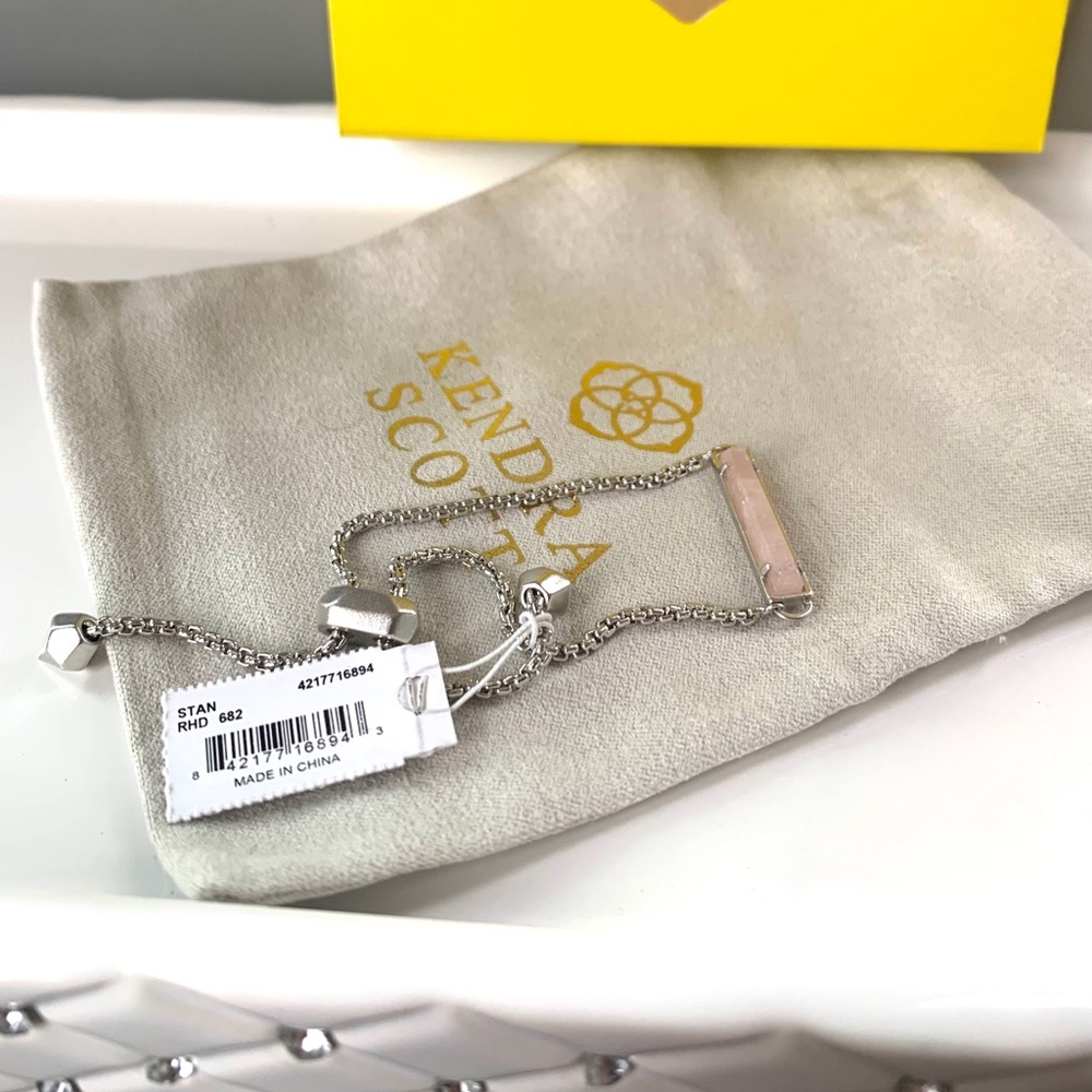 NWT Kendra Scott Rhodium plated slider bracelet - Picture 4 of 5